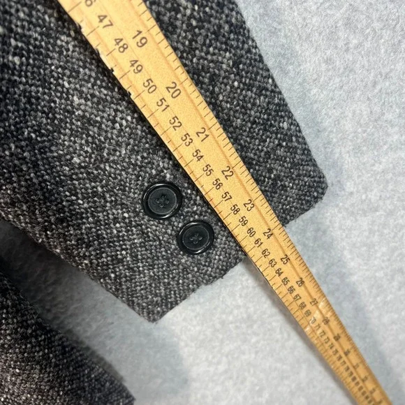 J.Crew Womens Wool Blend Tweed Peacoat Black White Salt and Pepper Large RN77388 - Picture 6 of 8